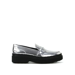 Tod's Metallic Leather Maxi Sole Loafers